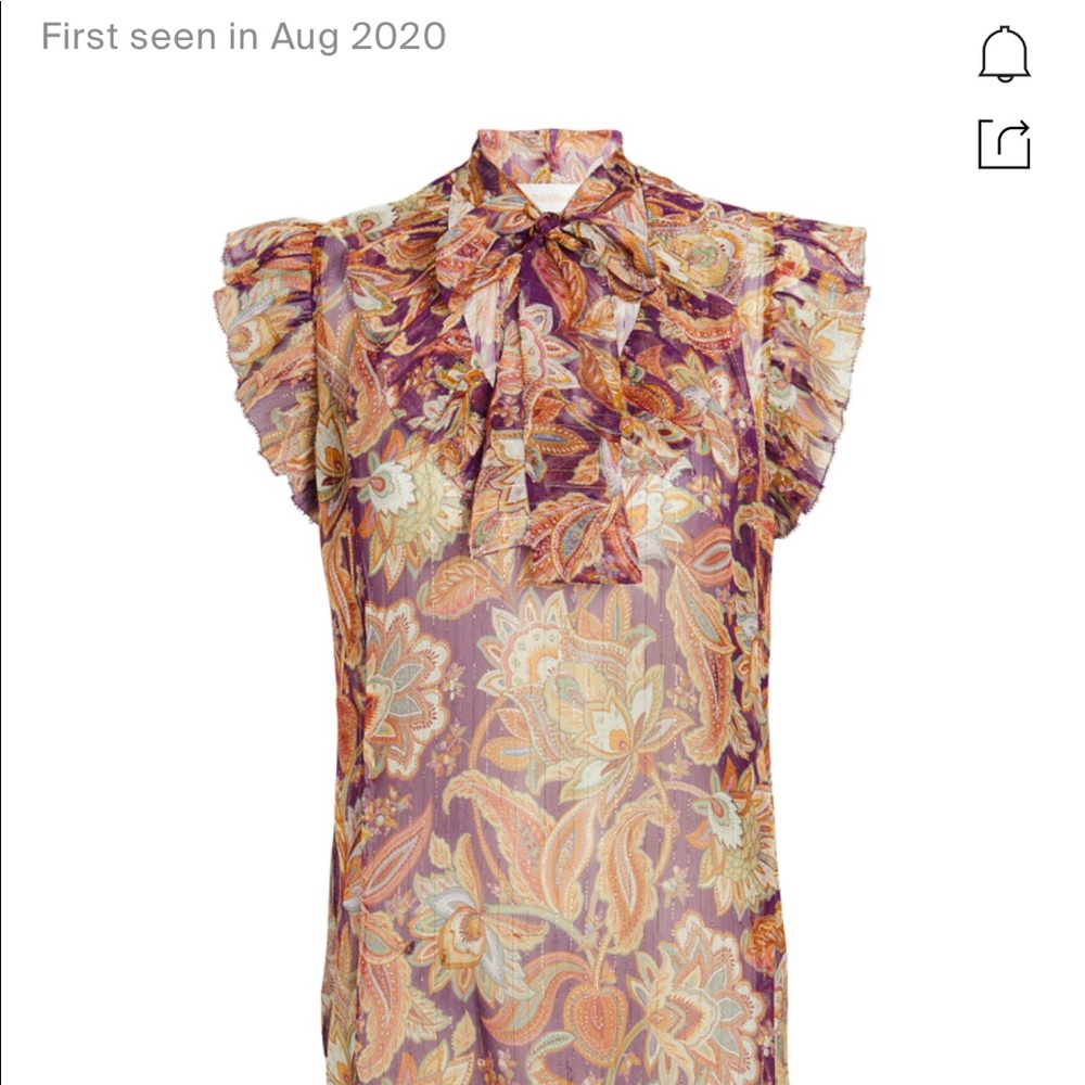 Zimmermann Ruffled Floral Top